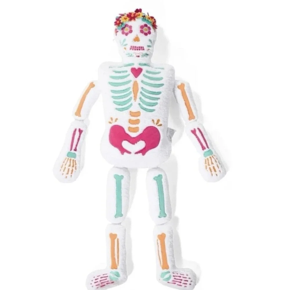 Dia de Los Muertos Sugar Skull Skeleton Large Figural Pillow Day of the Dead NEW